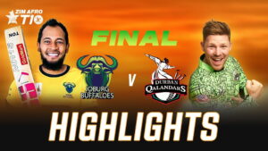 Highlights | Durban Qalandars vs Joburg Buffaloes | Zim Afro T10 | Final 2023